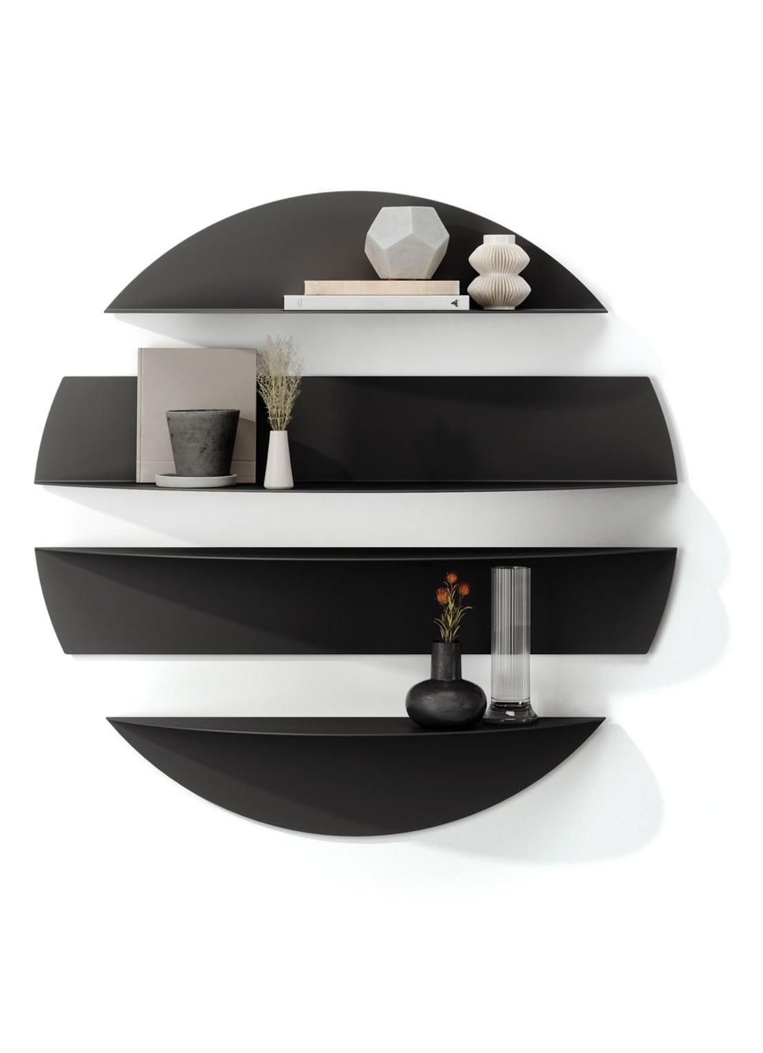 Umbra Solis wandplank set van 4  - detail 2 zwart