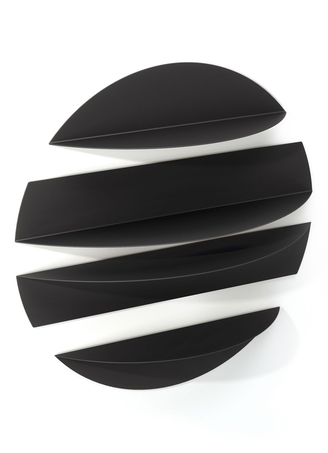 Umbra Solis wandplank set van 4  - detail 4 zwart