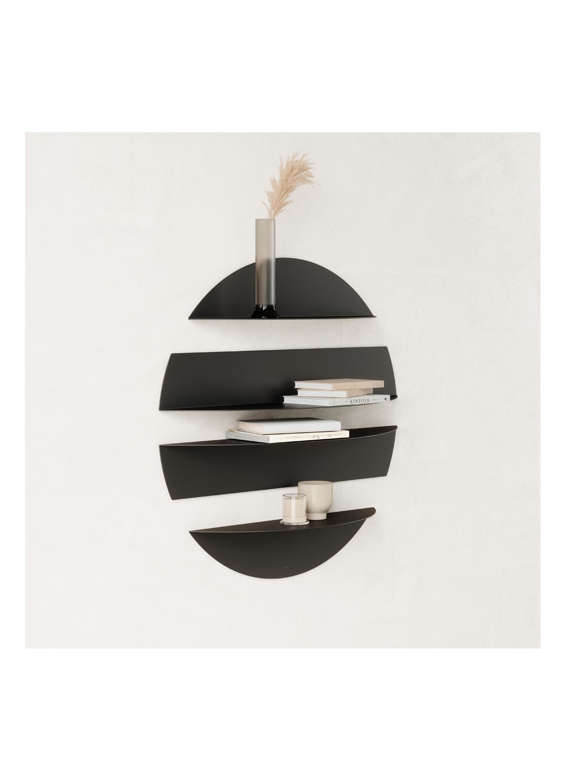 Umbra Solis wandplank set van 4  - detail 6 zwart