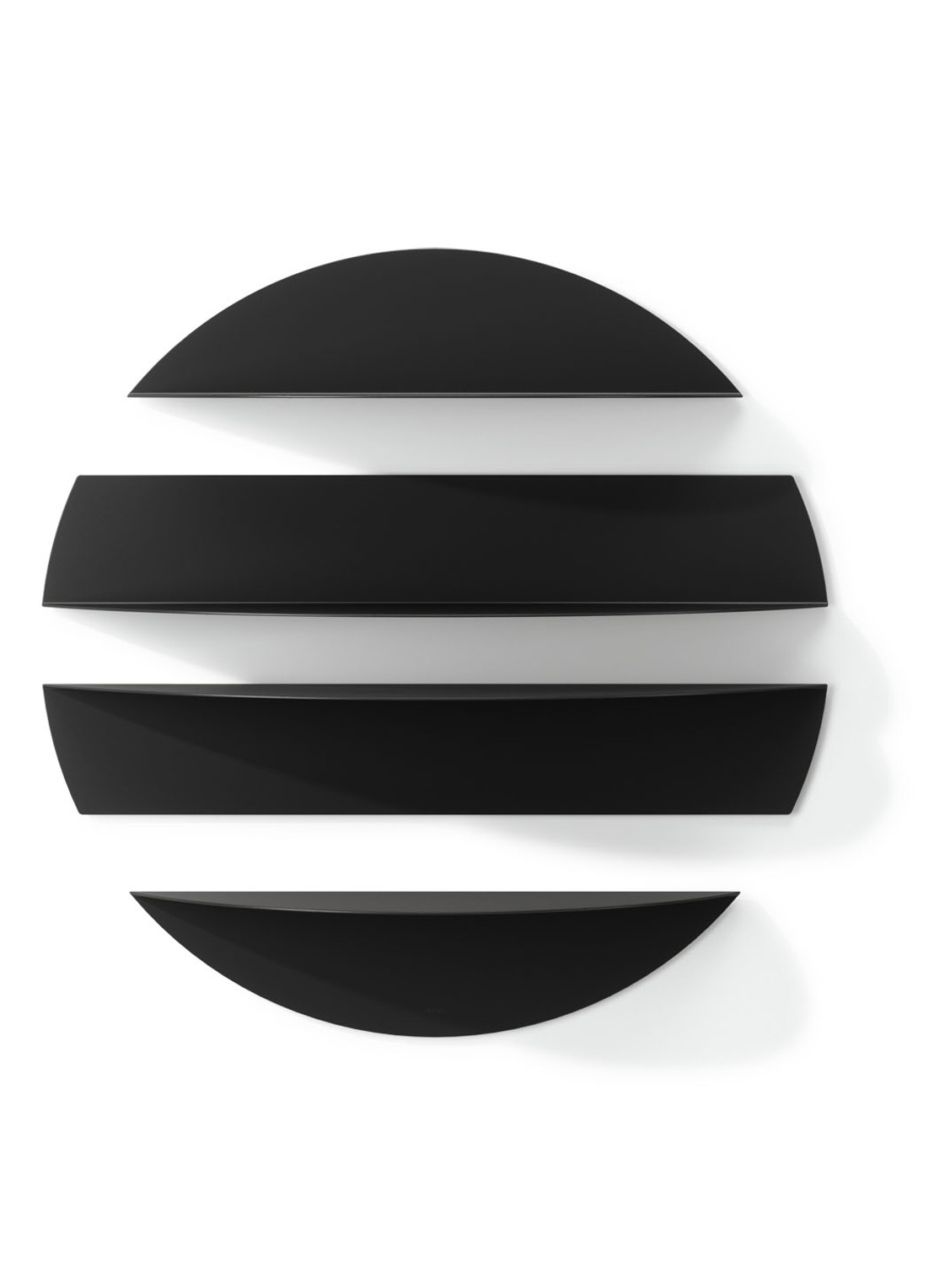 Umbra Solis wandplank set van 4  - voorkant 7 zwart