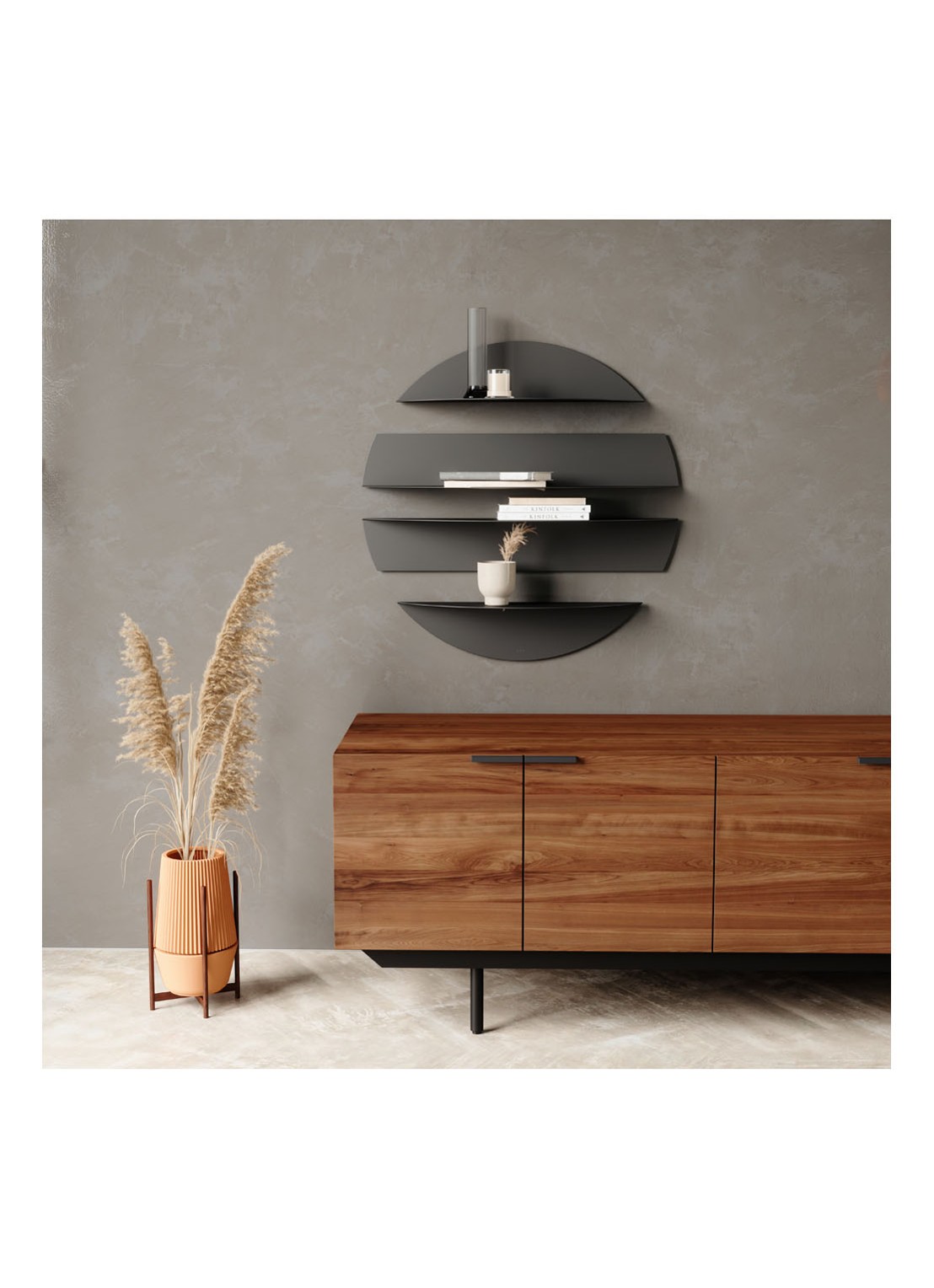 Umbra Solis wandplank set van 4  - voorkant 8 zwart