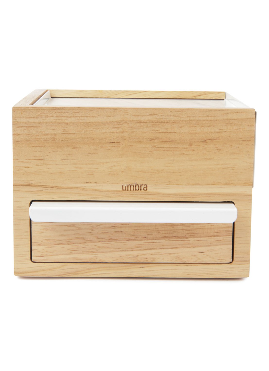 Umbra Stowit Mini sieradendoos 15 x 17 cm - achterkant 4 lichtbruin