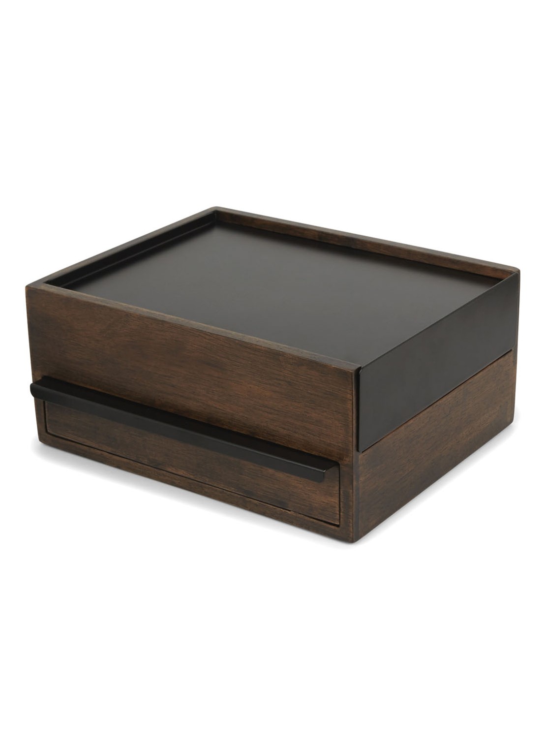Umbra Stowit sieradendoos 26 x 22 cm - voorkant 2 donkerbruin