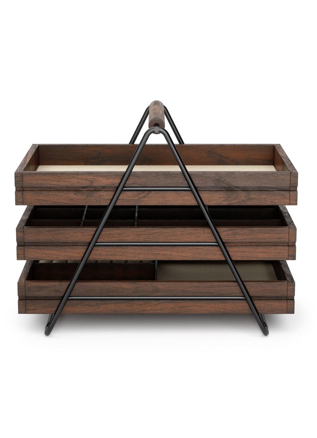 Umbra Terrace Jewelry Tray sieradenhouder 25,5 x 17,5 cm - achterkant bruin