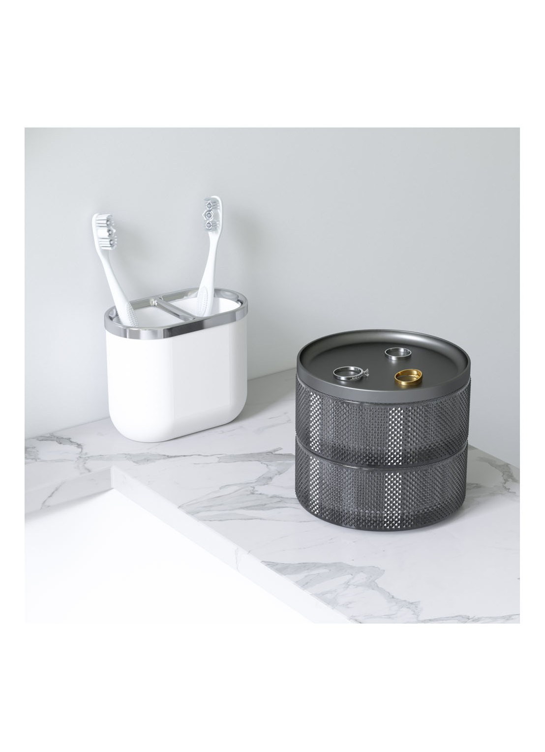 Umbra Tesora sieradendoos 11,5 cm - voorkant 4 zwart