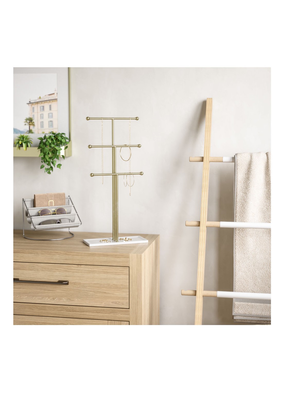 Umbra Trigem sieradenhouder 49 cm - voorkant 4 goud
