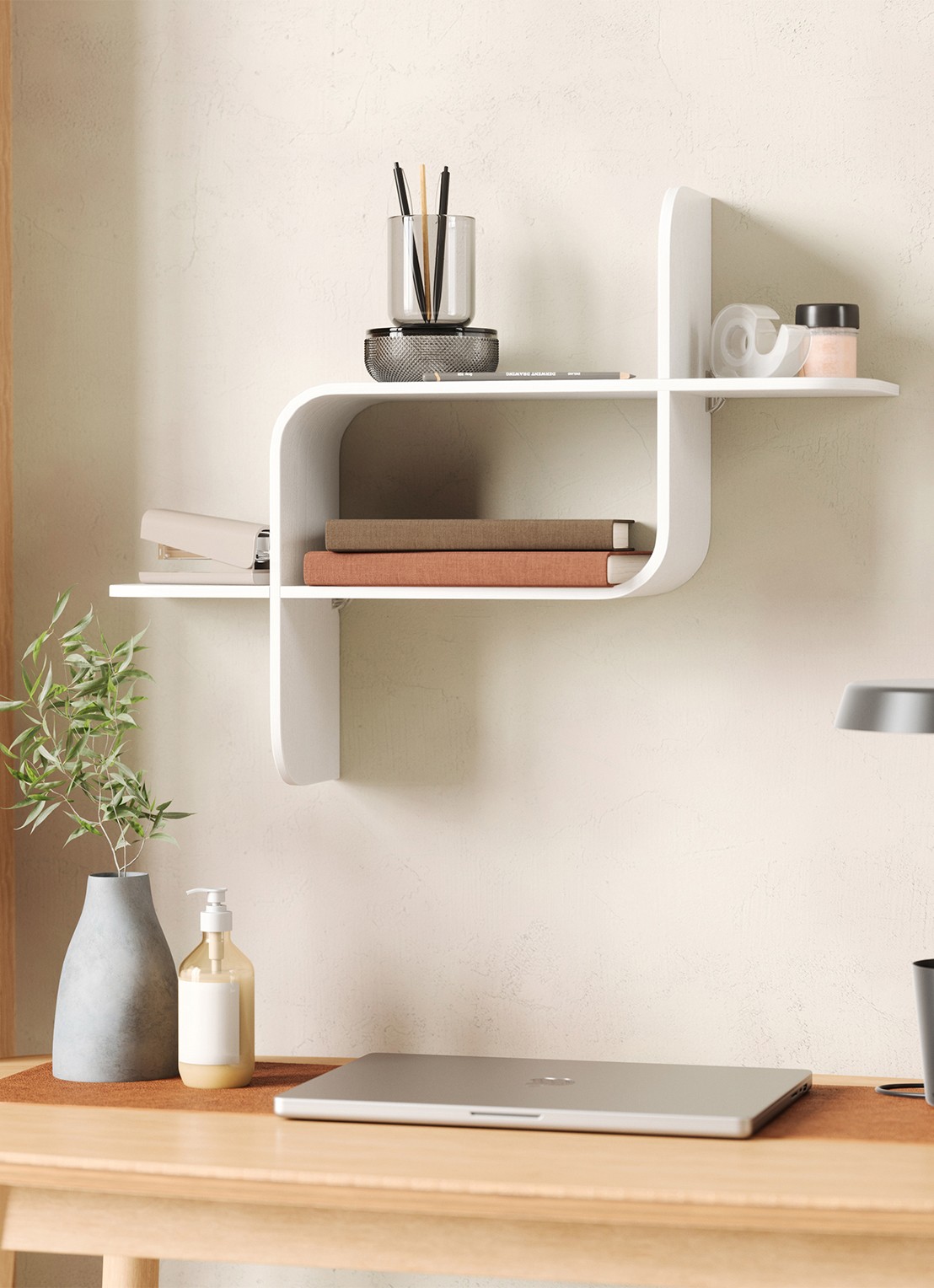 Umbra Wandplank 64 x 48 x 16 cm - achterkant 3 wit