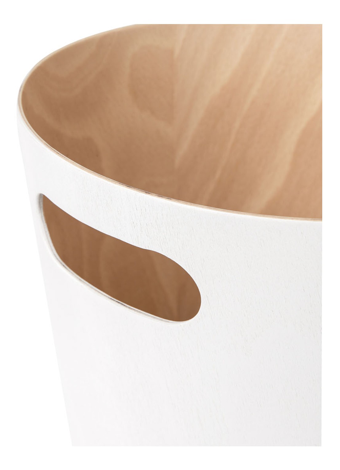 Umbra Woodrow prullenbak 7,5 liter - achterkant 3 wit