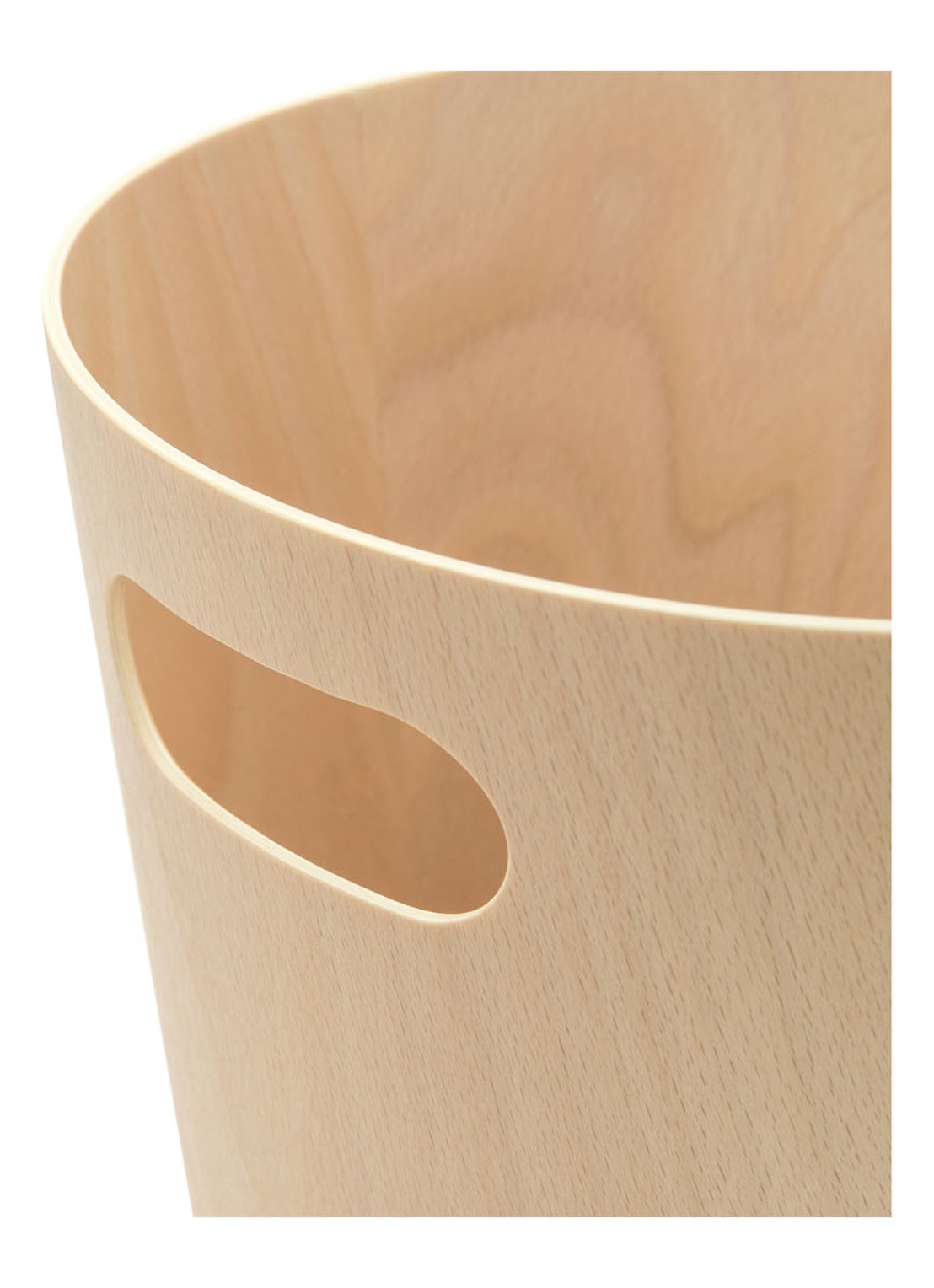 Umbra Woodrow prullenbak 7,5 liter - achterkant 3 beige