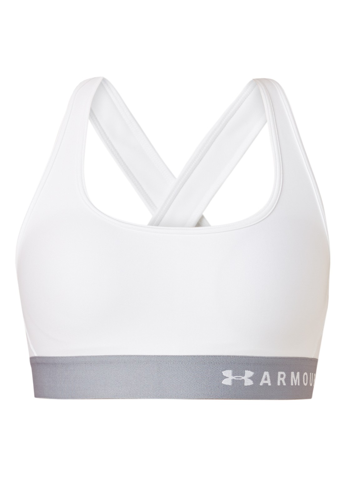 Under Armour Armour Crossback sport bh met medium support - voorkant 2 wit