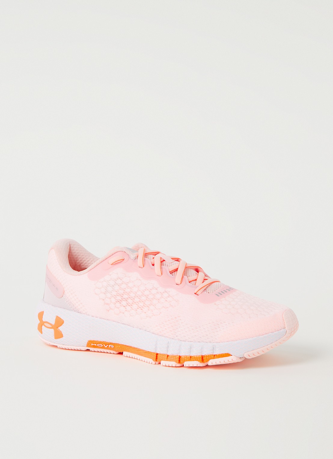 Under Armour HOVR Machina 2 hardloopschoen met mesh detail - voorkant lichtroze