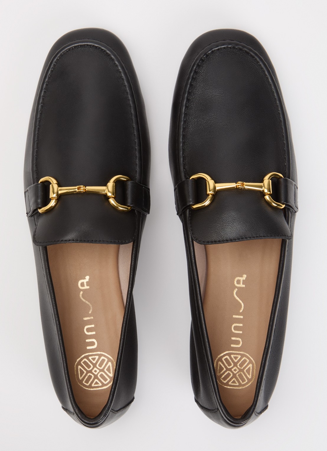 Unisa Belgi loafer van leer - detail 5 zwart