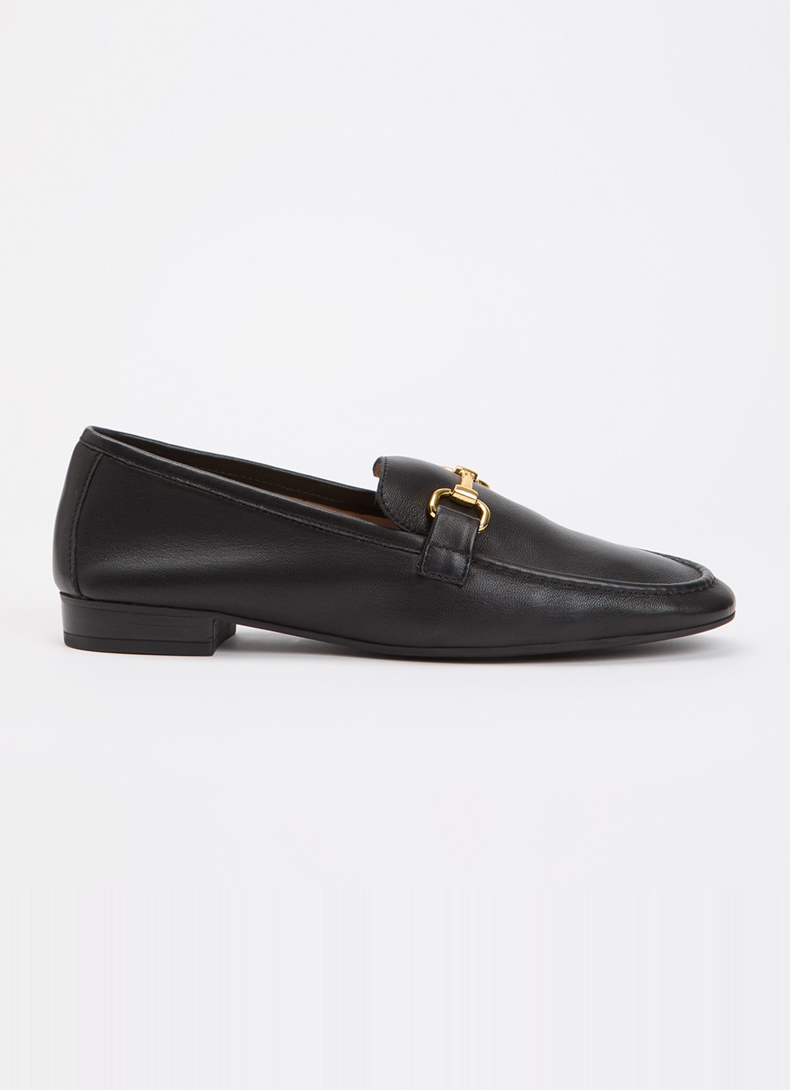 Unisa Belgi loafer van leer - voorkant 2 zwart