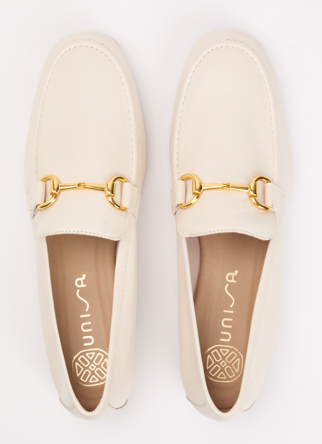 Unisa Belgi loafer van leer - detail 5 ivoor
