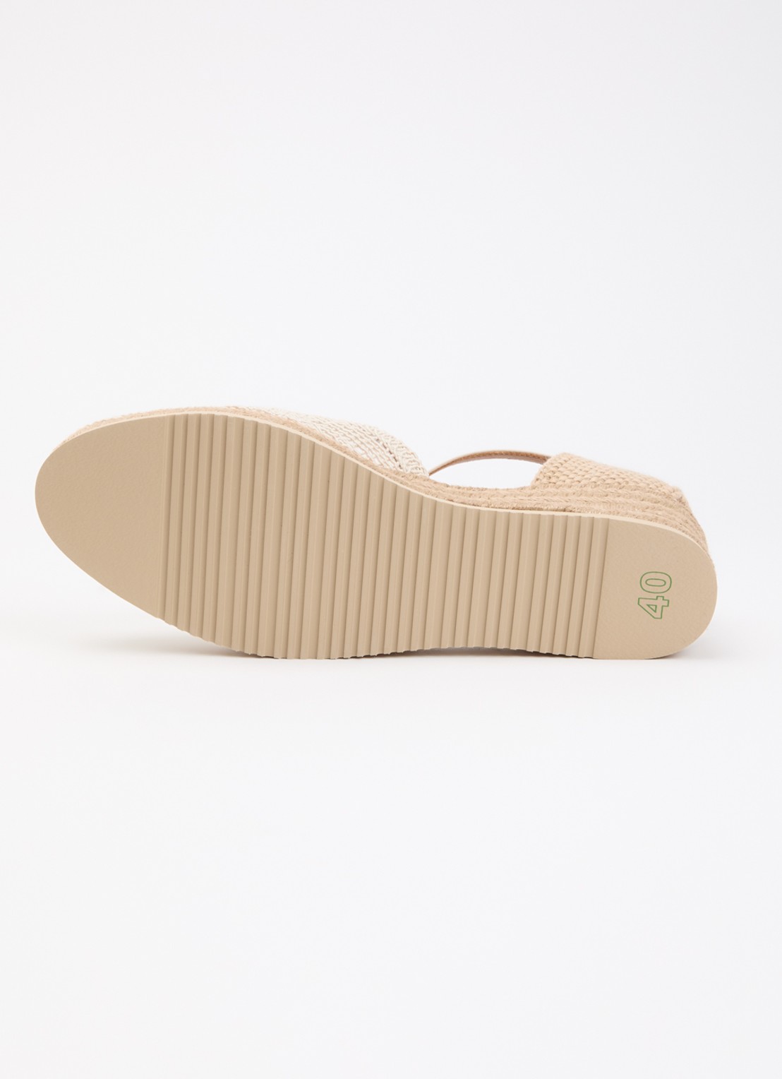 Unisa Ceuta espadrille met leren details - detail 3 creme