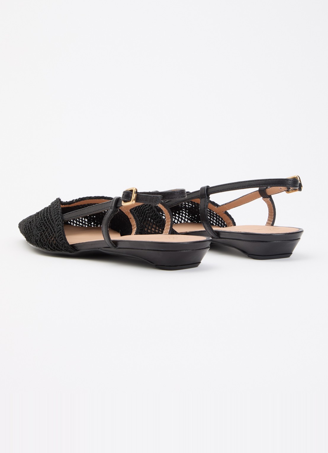 Unisa Cotis slingback met details van leer - achterkant 5 zwart