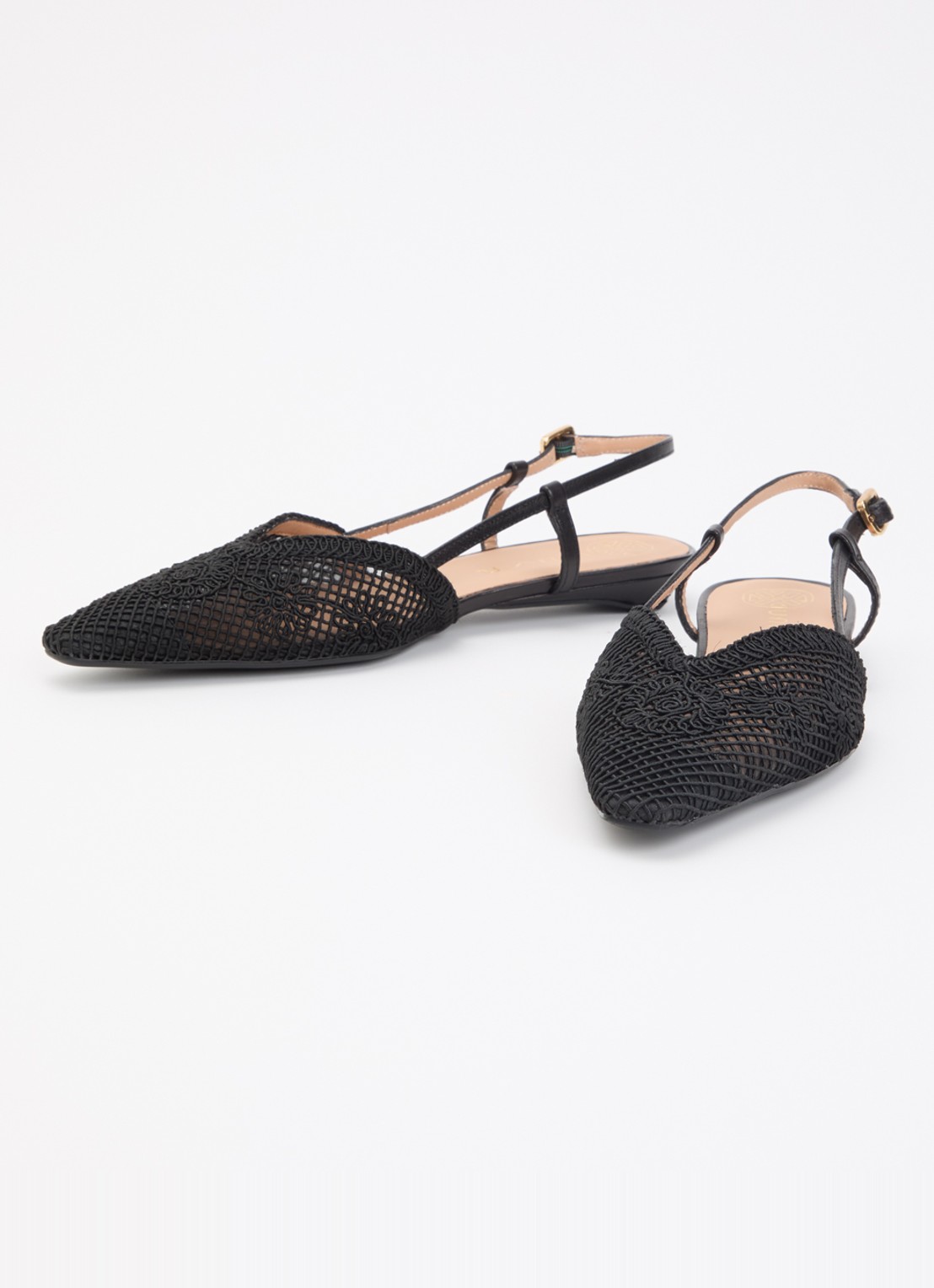 Unisa Cotis slingback met details van leer - detail 2 zwart