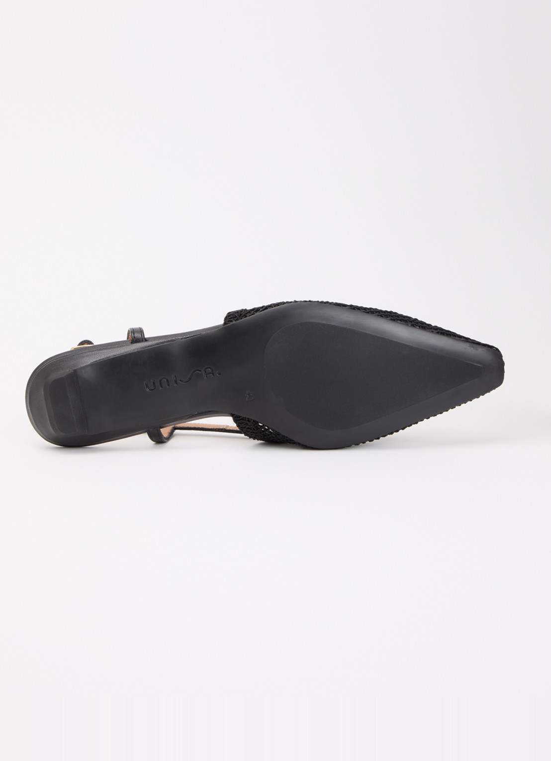 Unisa Cotis slingback met details van leer - detail 4 zwart