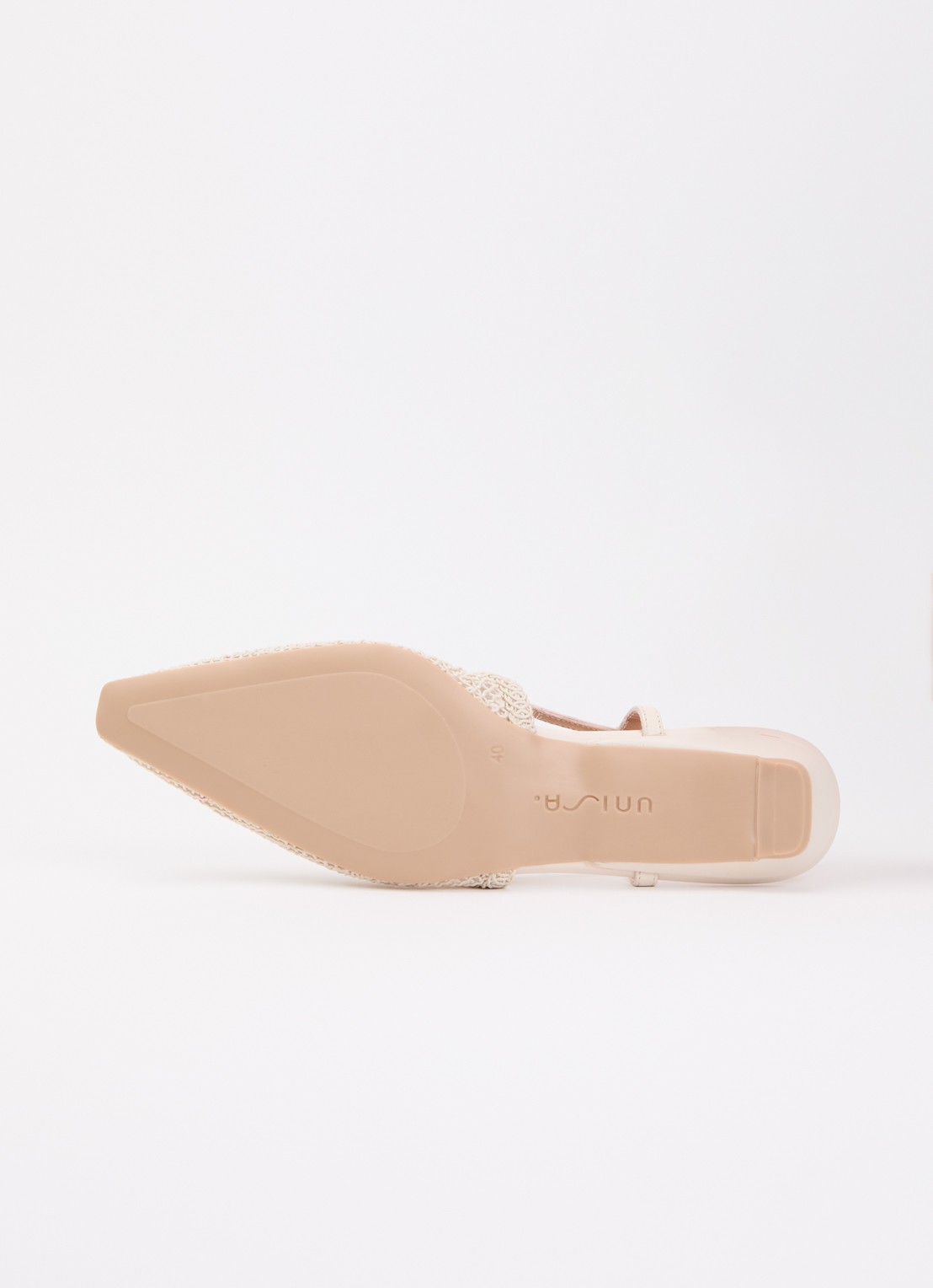 Unisa Cotis slingback met details van leer - detail 3 creme