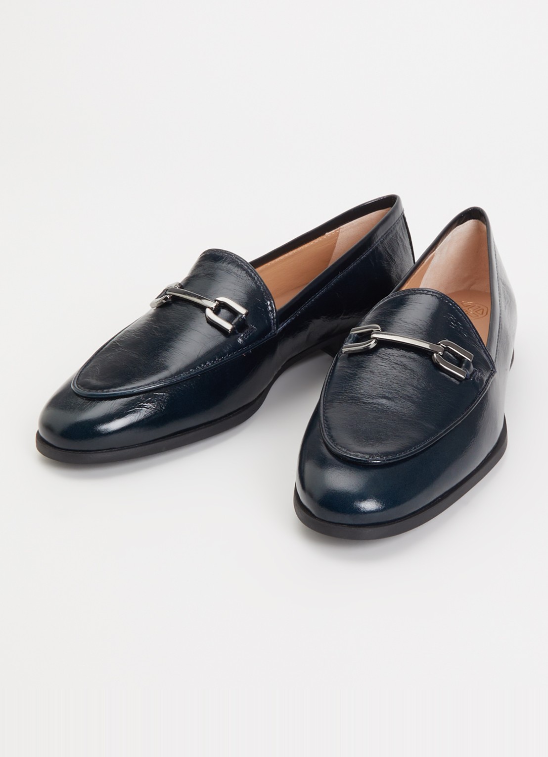 Unisa Dalcy loafer van leer met lakfinish - detail 3 zwart