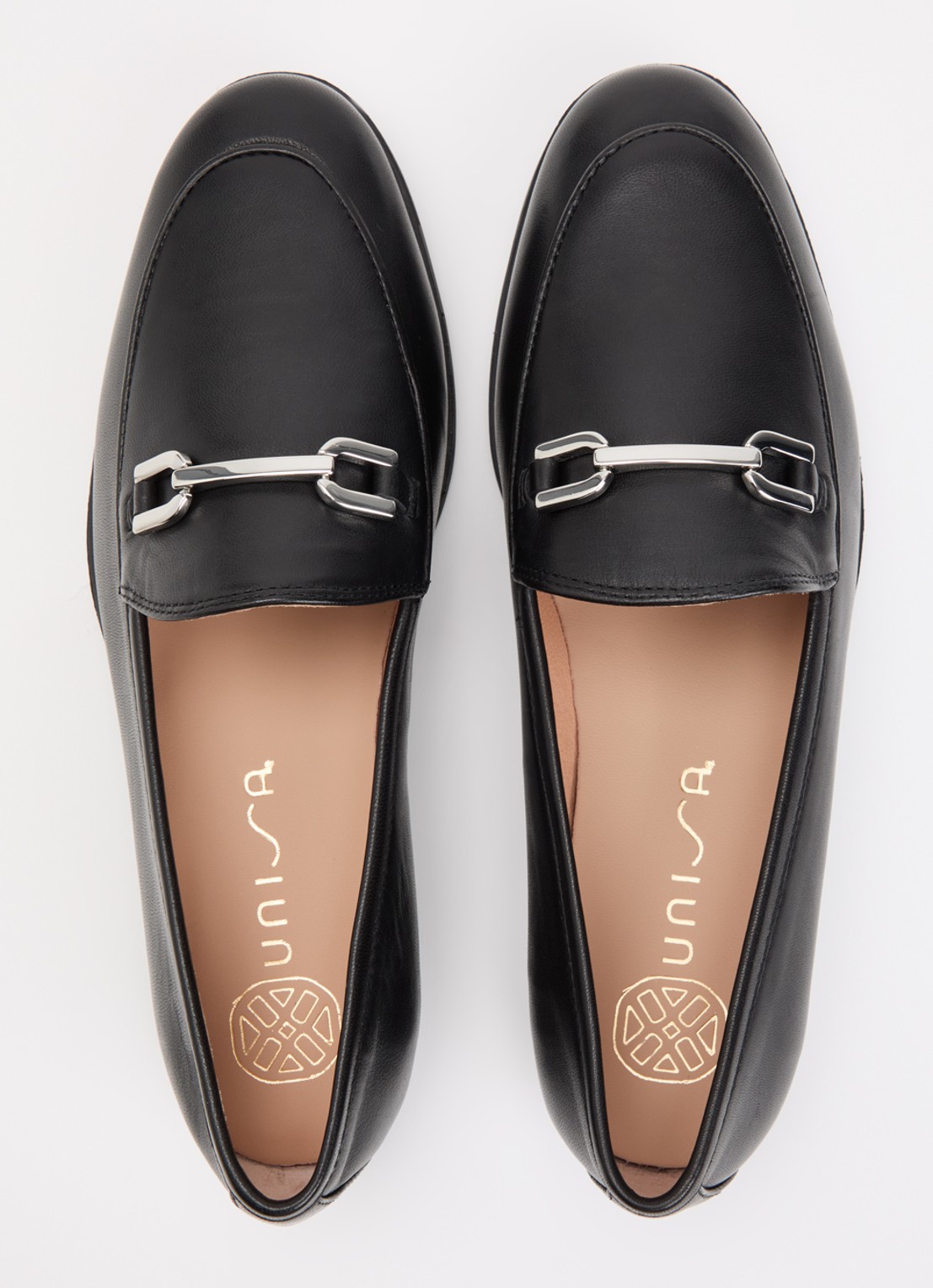 Unisa Dalcy loafer van leer - detail 2 zwart