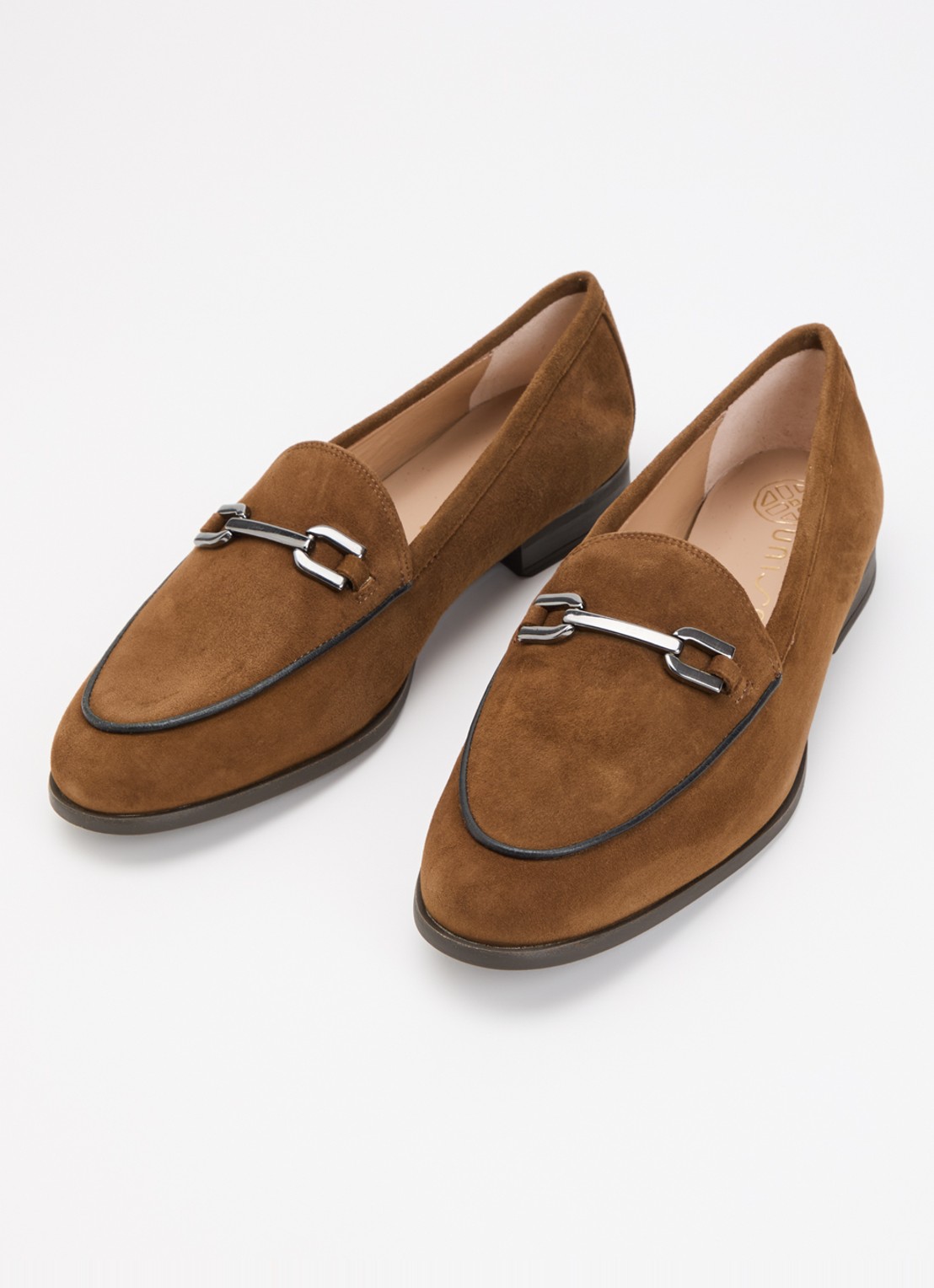 Unisa Dalcy loafer van suède - detail bruin
