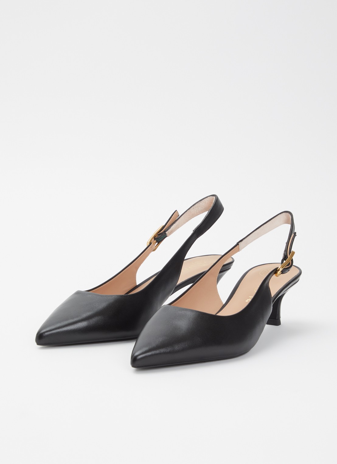 Unisa Ibon slingback van leer - detail zwart