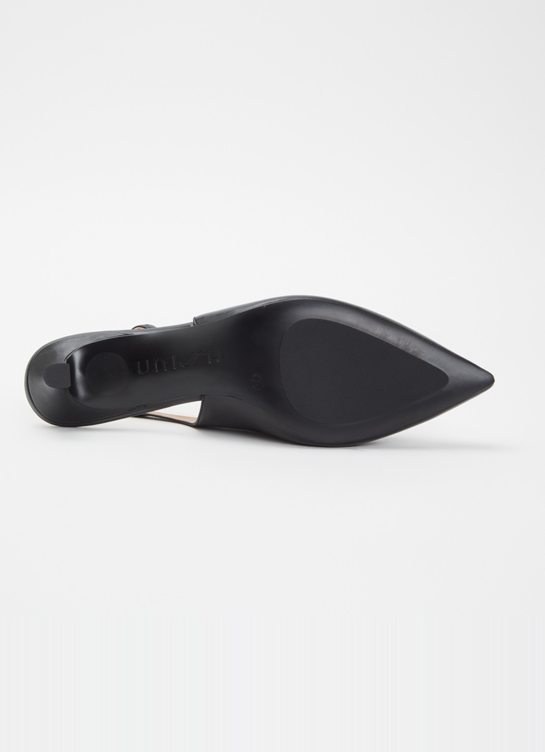 Unisa Ibon slingback van leer - detail 3 zwart