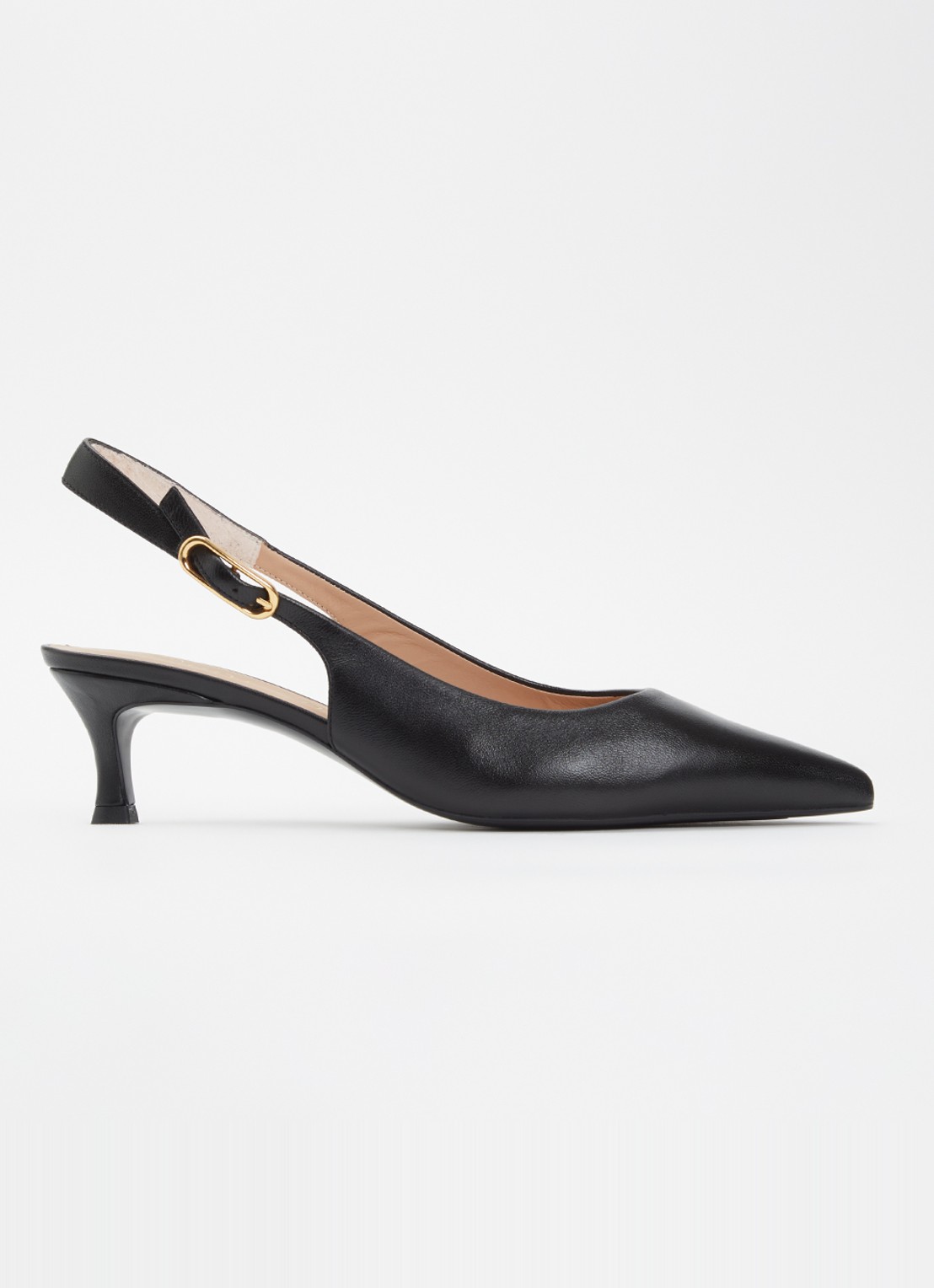 Unisa Ibon slingback van leer - voorkant 4 zwart