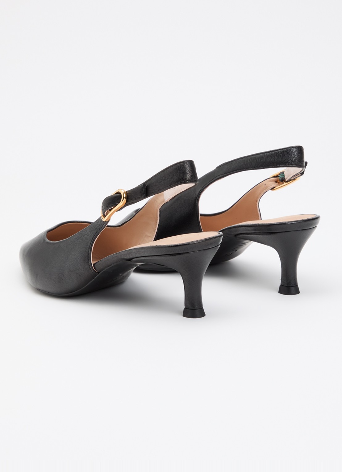 Unisa Ibon slingback van leer - achterkant zwart