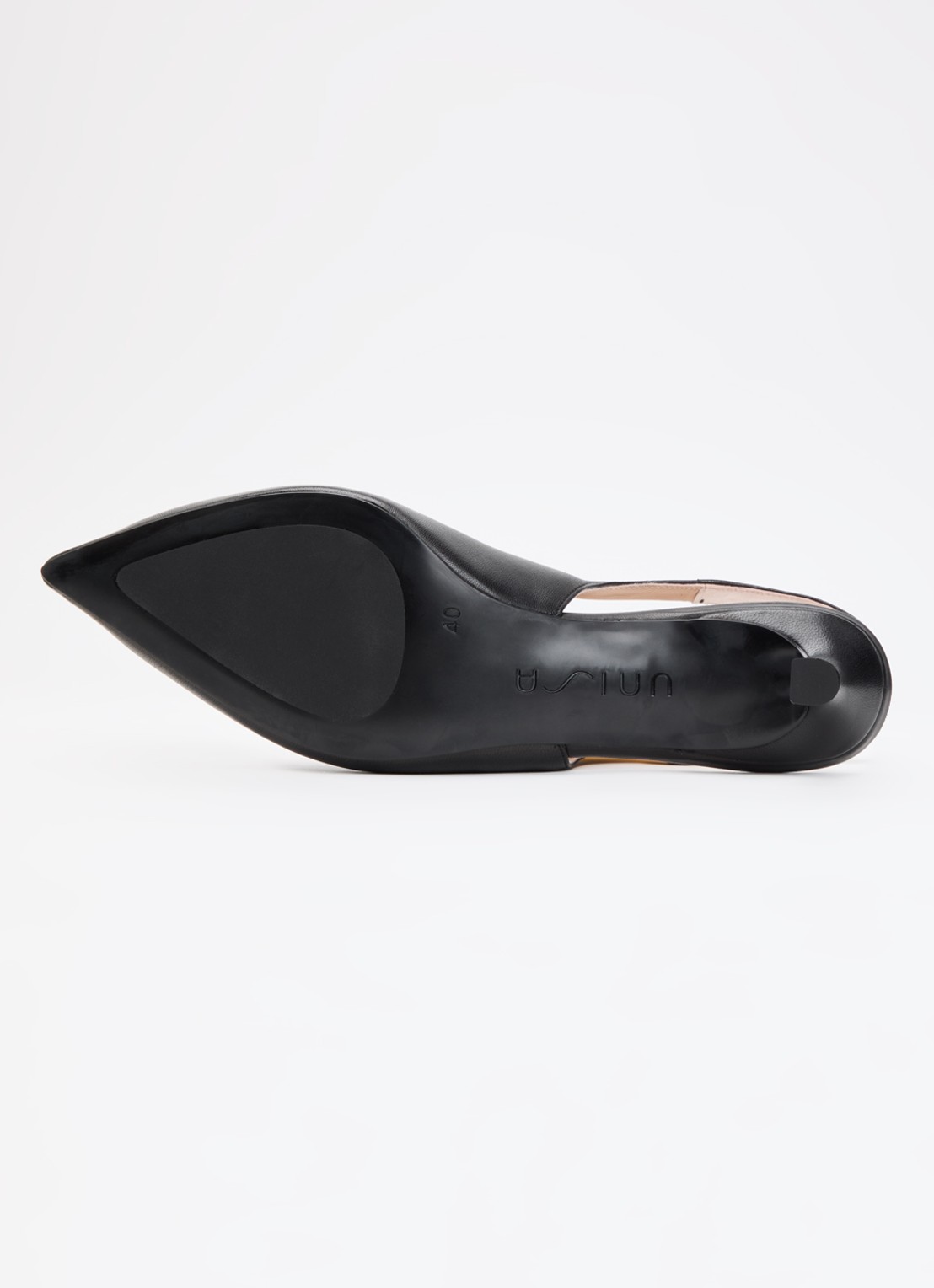 Unisa Ibon slingback van leer - detail 4 zwart