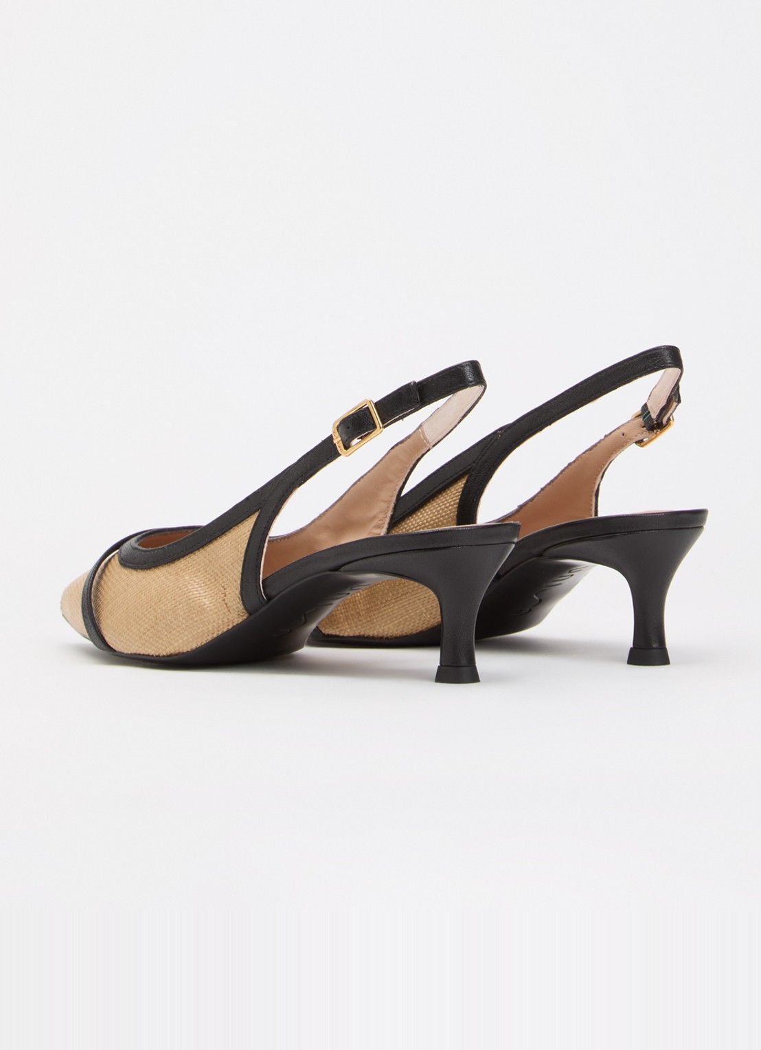 Unisa Ileso slingback met details van leer - achterkant 3 beige