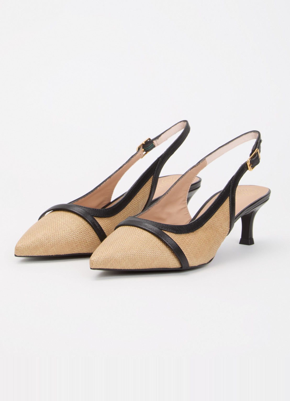Unisa Ileso slingback met details van leer - detail 4 beige