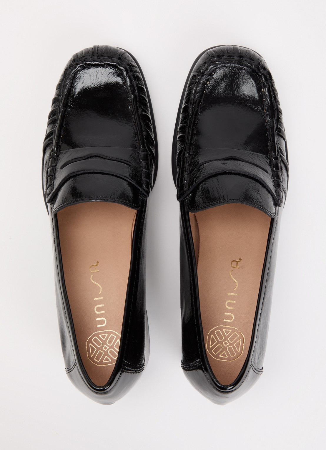 Unisa Leavit loafer van lakleer - detail 2 zwart
