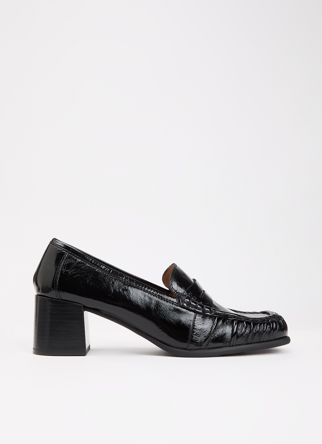 Unisa Leavit loafer van lakleer - voorkant 5 zwart