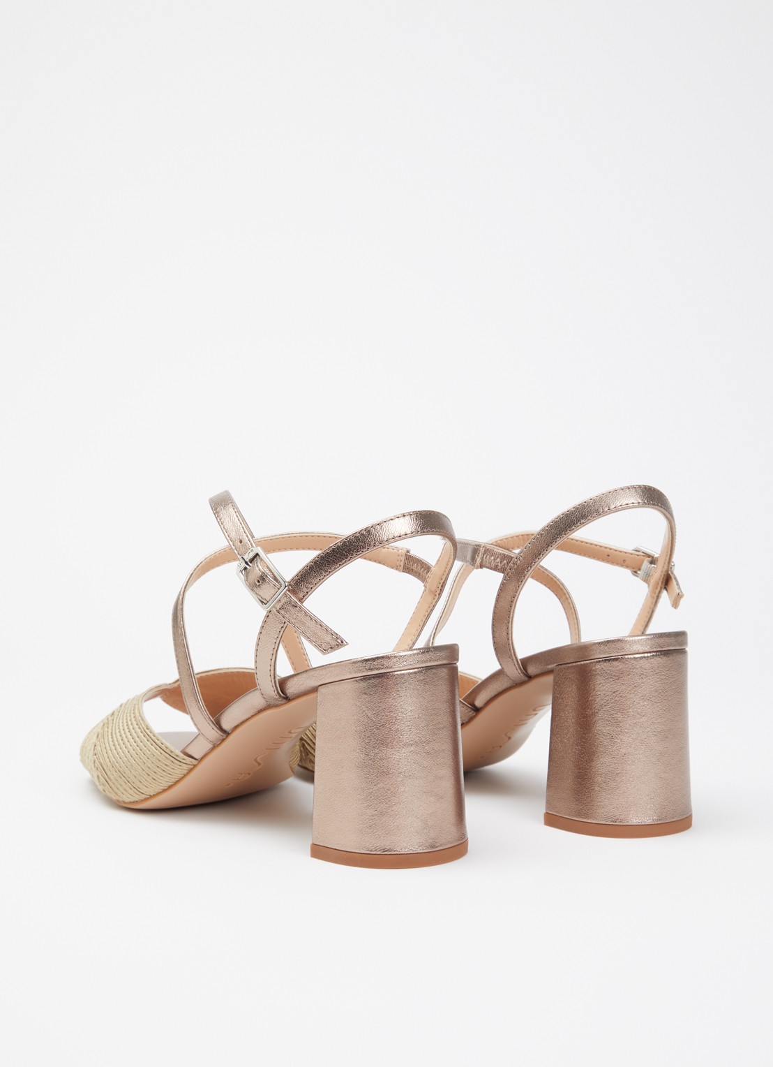 Unisa Maxin sandalette met metallic finish - achterkant 6 goud