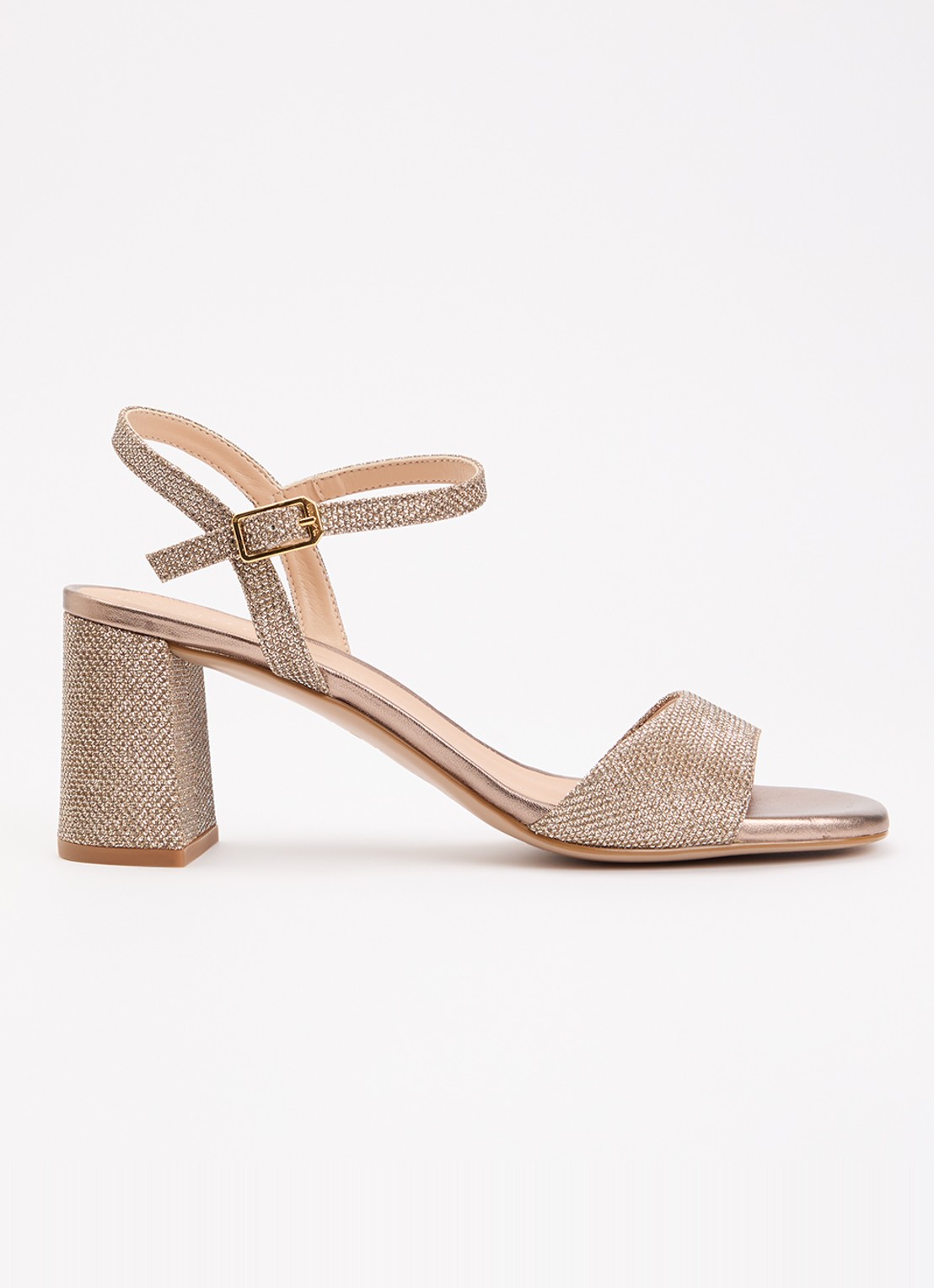 Unisa Moraty sandalette met glitter - voorkant roségoud