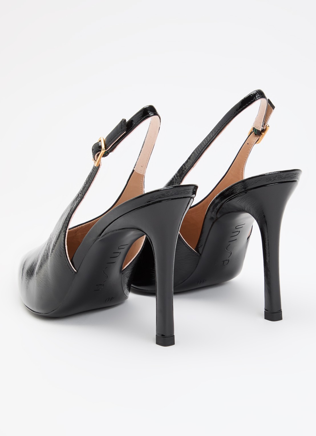 Unisa Tabar slingback leer - achterkant zwart