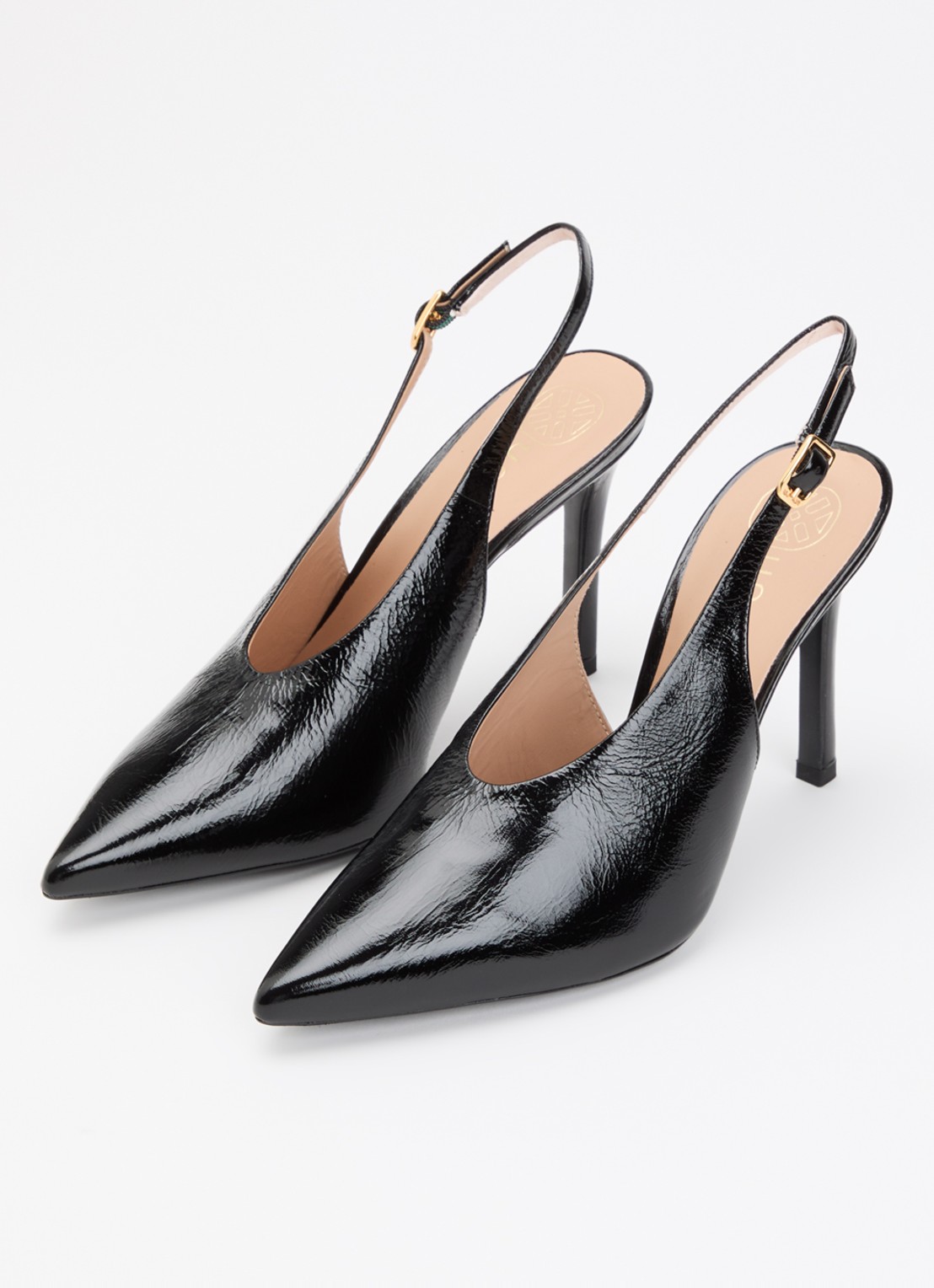 Unisa Tabar slingback leer - detail 2 zwart