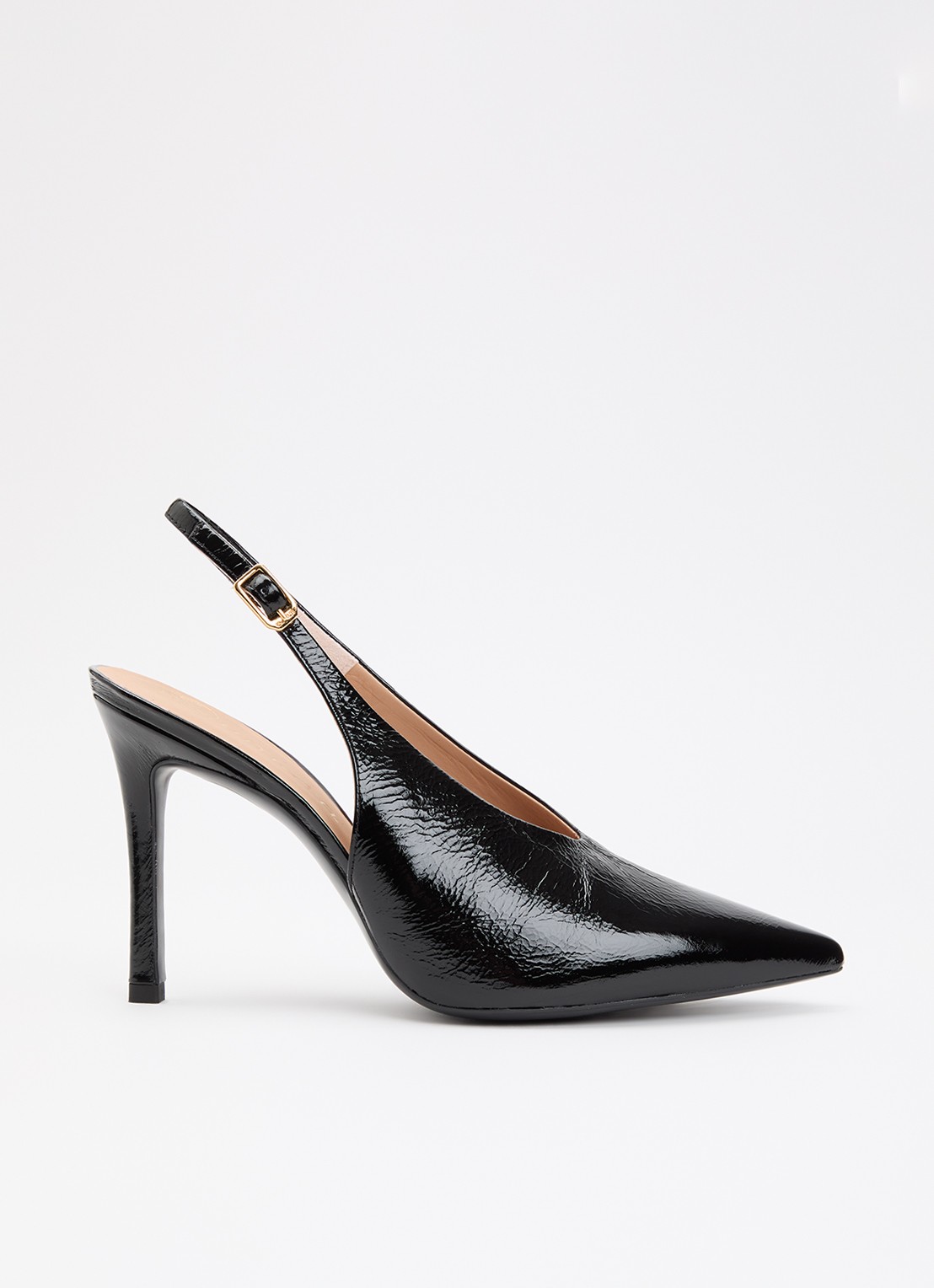 Unisa Tabar slingback leer - voorkant 5 zwart