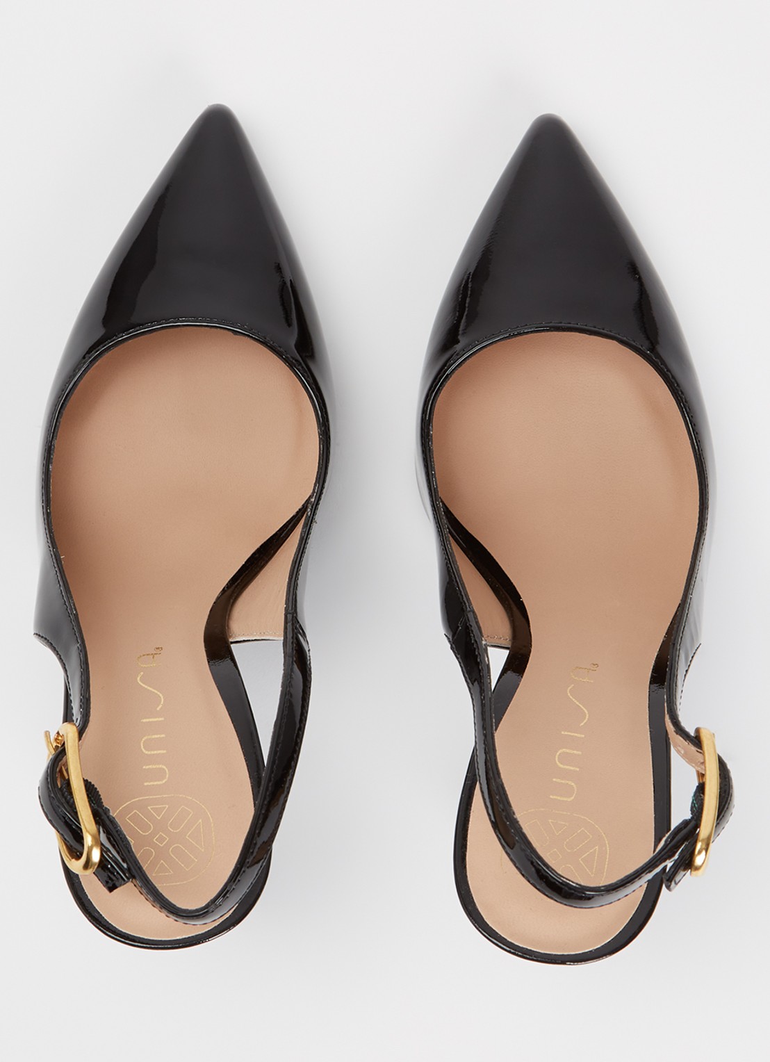 Unisa Terza slingback van lakleer - detail 5 zwart