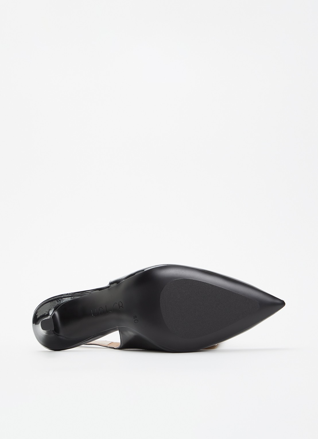 Unisa Terza slingback van leer met lakfinish - detail 3 zwart