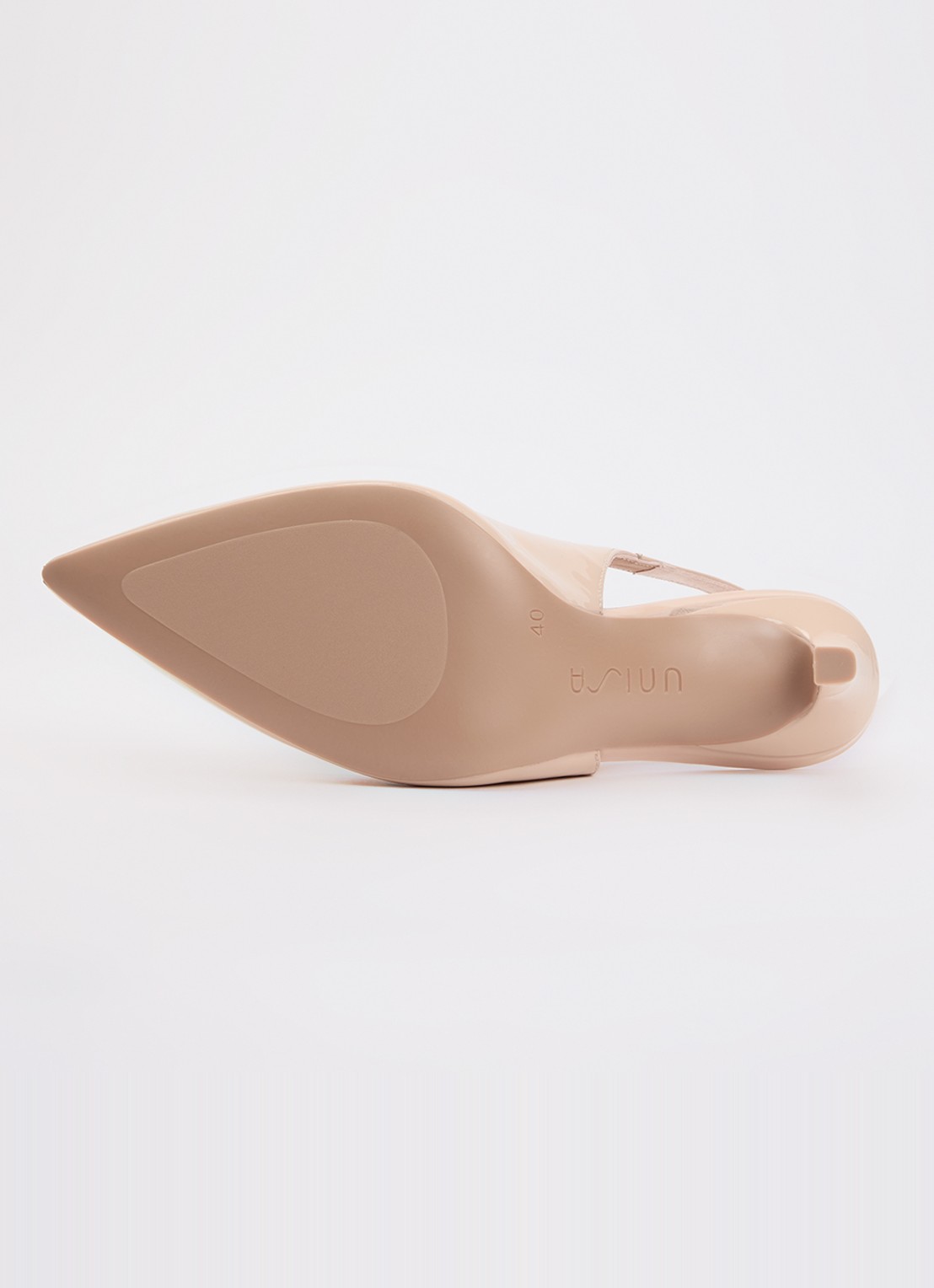 Unisa Terza slingback van leer met lakfinish - detail 5 zalmroze