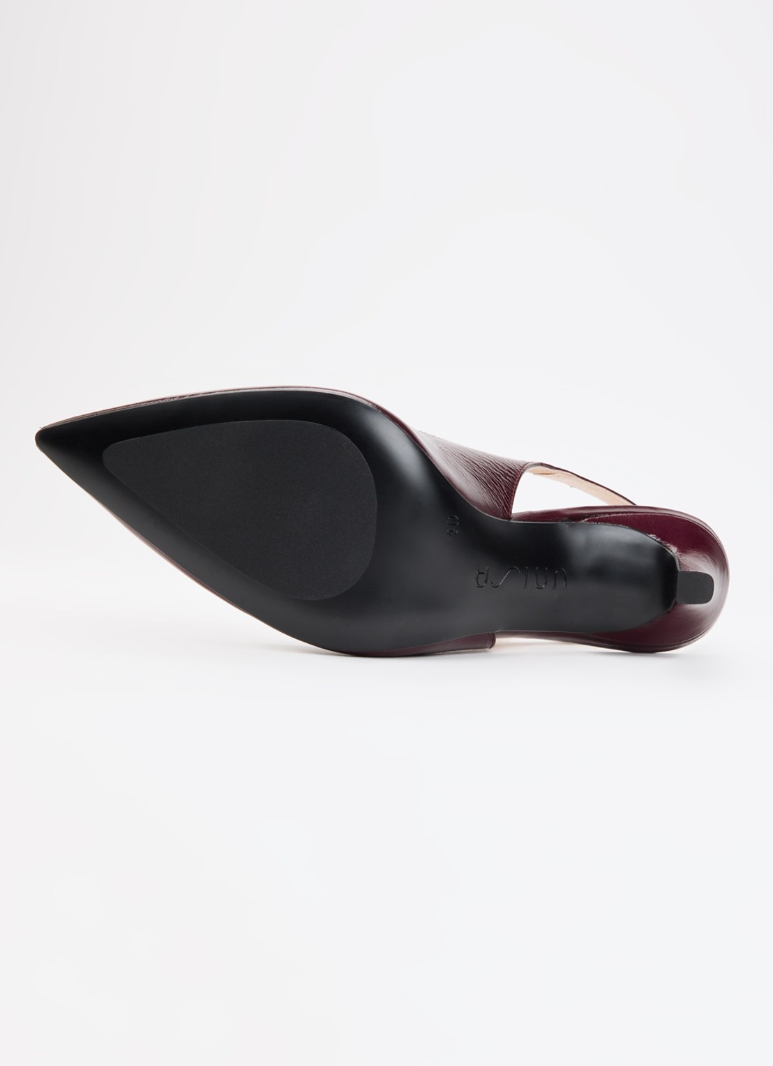 Unisa Terza slingback van leer met lakfinish - detail 4 bordeauxrood