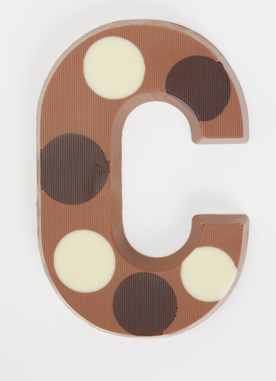 Urban Cacao Melk chocoladeletter gevlekt 200 gram - voorkant 2 c