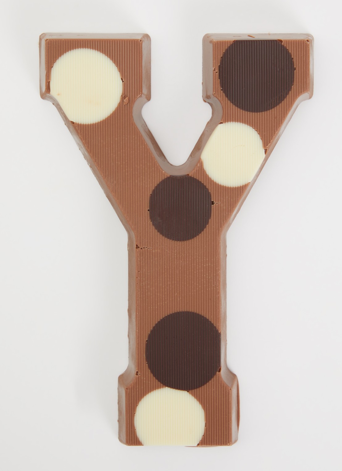 Urban Cacao Melk chocoladeletter gevlekt 200 gram - voorkant 2 y