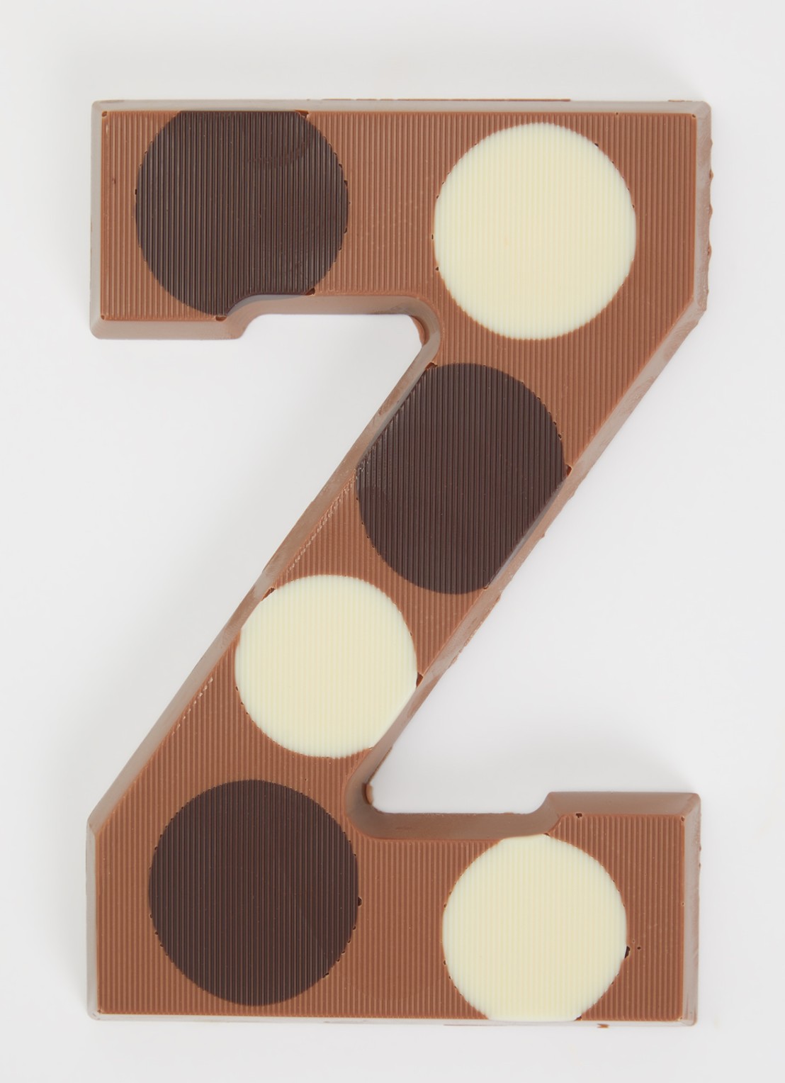 Urban Cacao Melk chocoladeletter gevlekt 200 gram - voorkant 2 z