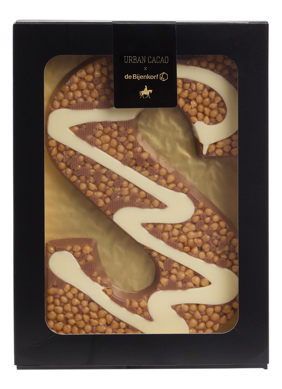 Urban Cacao Melk chocoladeletter met karamel en zeezout 200 gram - voorkant s