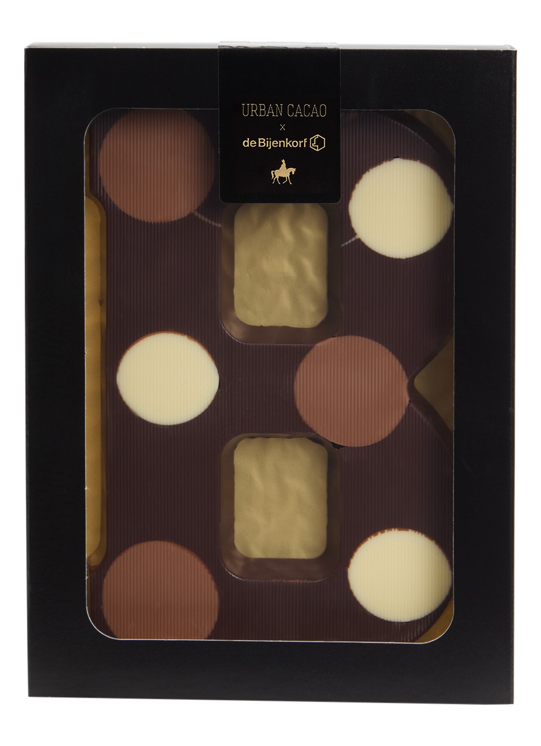 Urban Cacao Pure chocoladeletter gevlekt 200 gram - voorkant b