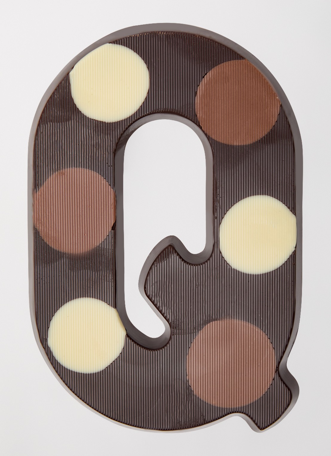 Urban Cacao Pure chocoladeletter gevlekt 200 gram - voorkant 2 q